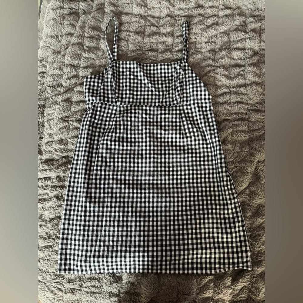 Black and white checkered dress